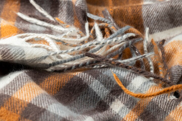 Fashionable seamless woolen cloth, warm modern textile close up view