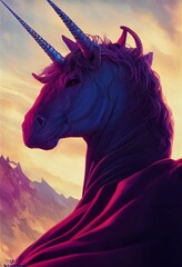 Hyper-realistic unicorn ready to fight