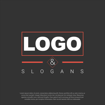simple and modern rectangle concept logo design templates 