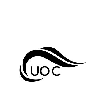 UOC letter logo. UOC blue image. UOC Monogram logo design for entrepreneur and business. UOC best icon.
