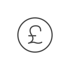 Pound sign . Money symbol . Vector illustration. GBP currency symbol.