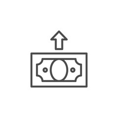 Send money icon outline vector. Payment transfer