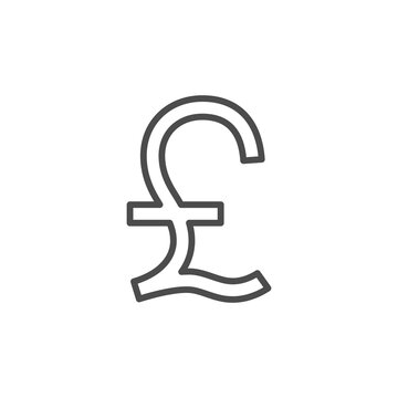 Pound sign . Money symbol . Vector illustration. GBP currency symbol.