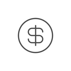 dollar Icon, flat design style. dollar icon for your web site design, logo, app, UI. flat style. dollar symbol. us dollar sign.