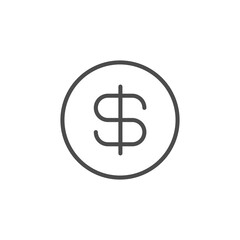 dollar Icon, flat design style. dollar icon for your web site design, logo, app, UI. flat style. dollar symbol. us dollar sign.