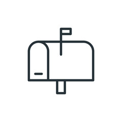 Postal box icon for your website, Mailbox Icon outline icon