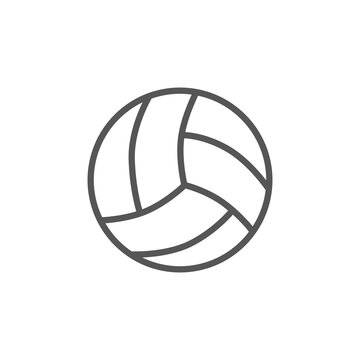 Volleyball ball line art icon for sports apps and websites. Volley ball, ball, game, match icon vector image. Can also be used for sports, fitness, recreation. Suitable for web apps, mobile apps