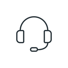 headphones icon, call center simple music icon. Support Service Icon.