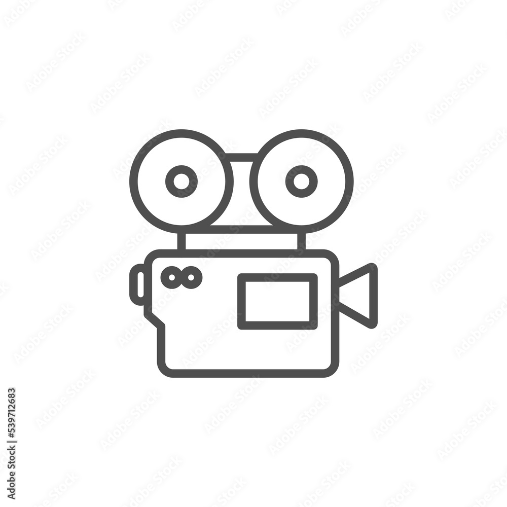 Poster video camera icon vector design with editable stroke. video icon vector. video camera icon vector. m