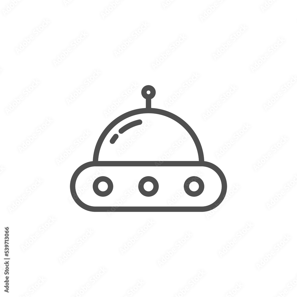 Poster the icon of ufo. simple flat icon illustration, vector of ufo for a website or mobile application on