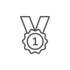 Rosette Stamp Icon Vector Design Template. Editable Stroke.