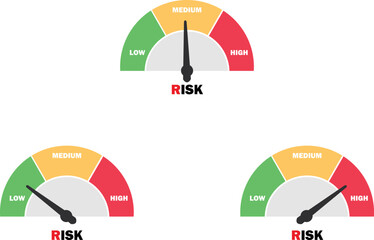 Risk level icon vector illustration or image
