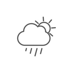 Sun and Rain, rainy day icon. cloud rain sun icon