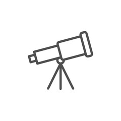 Telescope, Astronomy Line Icon. Editable Stroke. Pixel Perfect. For Mobile and Web. Astronomy Concept