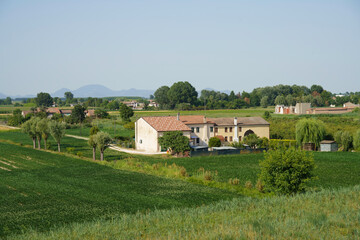 Rural landscape near Castelbaldo, Padua, Italy - obrazy, fototapety, plakaty