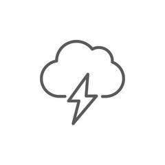 cloud with thunder icon, Storm Icon