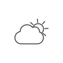 cloudy sunny icon. Sun And Cloud icon