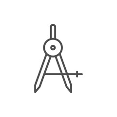 Divider, Circinus line icon. Symbol, logo illustration. Divider icon. Vector icon isolated on white background.