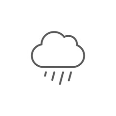 Rain Icon in trendy flat style isolated on grey background. Cloud rain symbol for your web site design, logo, app, UI. Modern forecast storm sign. Weather, internet concept. Vector illustration, EPS10