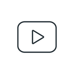 play button icon vector symbol. music video start sign. Play Vector icon