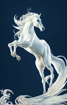 white flying horse wallpaper hd