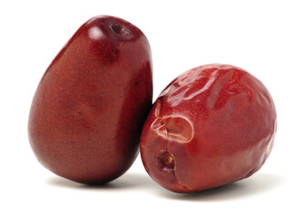 Fresh jujube on white background