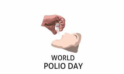 Vector graphic of world polio day for world polio day celebration. flat design. Line art design. flyer design. flat illustration. Banner design. October 24