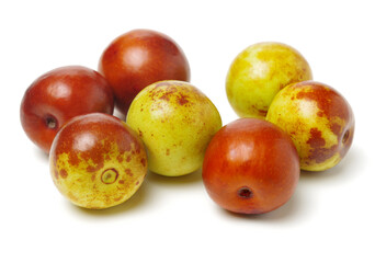 winter jujube on white background