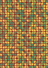 Fototapeta premium Abstract Geometric Pattern generative computational art illustration