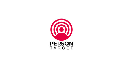 creative stylish person target logo design vector design concept illustration
