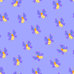 Vector seamless background with butterflies