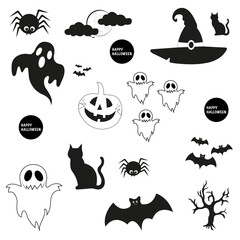 Naklejka premium set of halloween icons