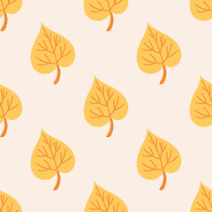Seamless Pattern with Autumn Leaves. The Thanksgiving Day collection. Flat vector illustration