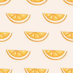 Seamless Pattern with Lemon. Thanksgiving Day collection. Flat vector illustration.