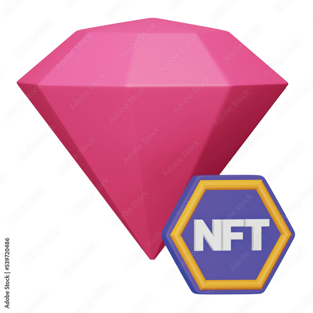 Aufkleber nft game asset 3d rendering isometric icon.