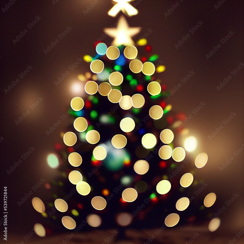 Wall mural abstract christmas tree