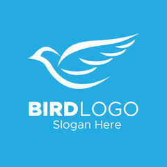 bird silhouette logo template vector design
