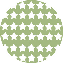 round illustration with cut out stars elements