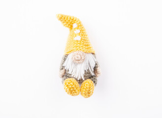 image of wool toy white background