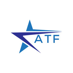 ATF letter logo. ATF blue image on white background. ATF Monogram logo design for entrepreneur and business. . ATF best icon.
 - obrazy, fototapety, plakaty