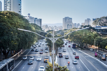 View of 23 de Maio avenue on a Sunday afternoon