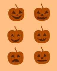Collection of Halloween pumpkin 