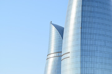 Flame tower building with sky