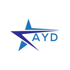 AYD letter logo. AYD blue image on white background. AYD Monogram logo design for entrepreneur and business. . AYD best icon.
