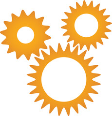 Gear vector drawing - Symbolizes mechanisms, machines and work.