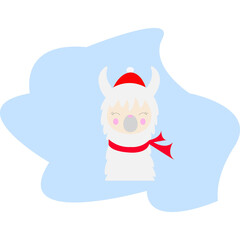 Christmas Llama Illustration  Which Can Easily Modify Or Edit 
