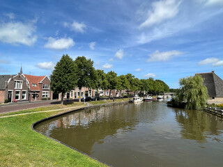 Fototapeta na wymiar Architecture and canal in the old city of Franeker