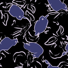 Pigeons seamless pattern background for fashion textiles, graphics, backgrounds and crafts