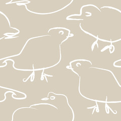 Pigeons seamless pattern background for fashion textiles, graphics, backgrounds and crafts