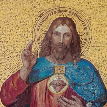 Sacred Heart of Jesus. Divine Mercy. Nine First Fridays Devotion. Basilica of the Sacred Heart in Rome